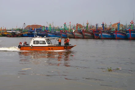Bình Định khẩn trương kêu gọi tàu thuyền vào bờ.