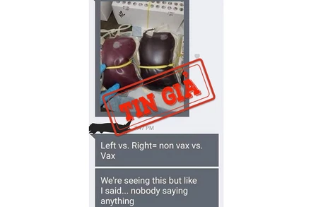 Bức ảnh đăng tải thông tin sai sự thật trên mạng xã hội. (Ảnh: Reuters)