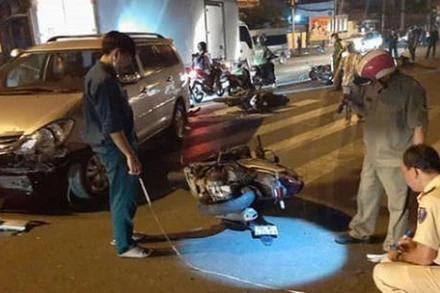 Hiện trường vụ tai nạn.