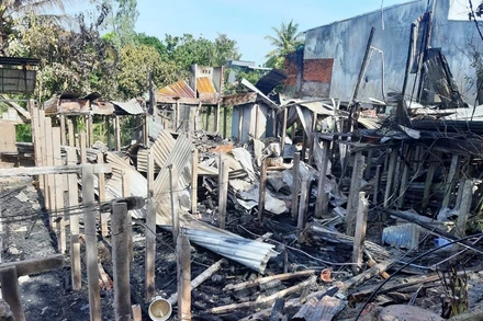 Hiện trường vụ cháy.