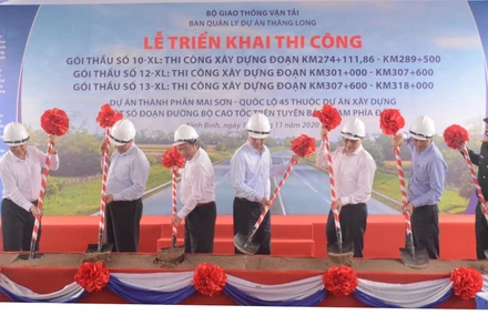 Đồng loạt thi công ba gói thầu thuộc dự án cao tốc Mai Sơn - quốc lộ 45.