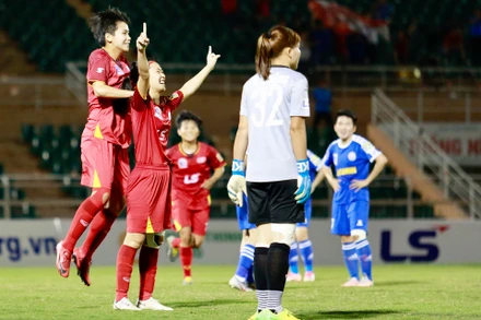 Chiến thắng tối thiểu giúp TP Hồ Chí Minh I tiếp tục dẫn đầu. (Ảnh: VFF)