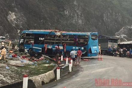 Hiện trường vụ tai nạn.