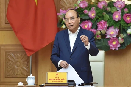 Thủ tướng Nguyễn Xuân Phúc phát biểu tại buổi làm việc.