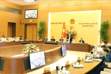 Ủy ban Thường vụ Quốc hội họp phiên thứ 50. (Ảnh: TTXVN) 