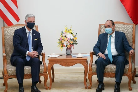 Thủ tướng Nguyễn Xuân Phúc tiếp xã giao Cố vấn An ninh quốc gia Hoa Kỳ Robert O’Brien.