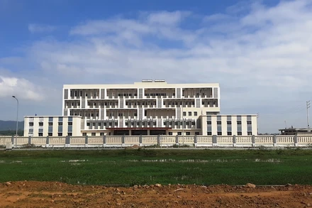 Công trình Trung tâm Y tế huyện Kỳ Anh trước ngày đi vào hoạt động.   