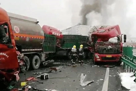 Hiện trường vụ tai nạn.