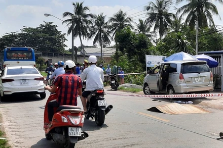 Hiện trường xảy ra vụ án mạng.