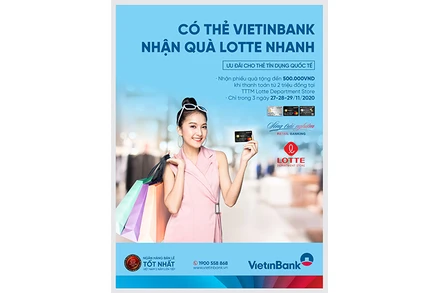 Nhận phiếu quà tặng đến 500 nghìn đồng khi mua sắm tại Lotte Department store