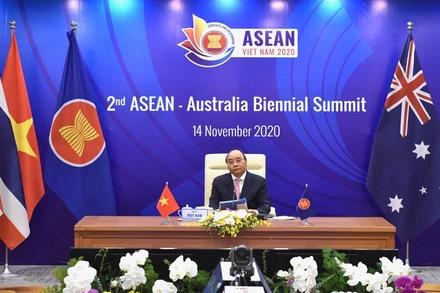 Thủ tướng Nguyễn Xuân Phúc đánh giá cao quan hệ đối tác chiến lược ASEAN - Australia. (Ảnh: TRẦN HẢI)