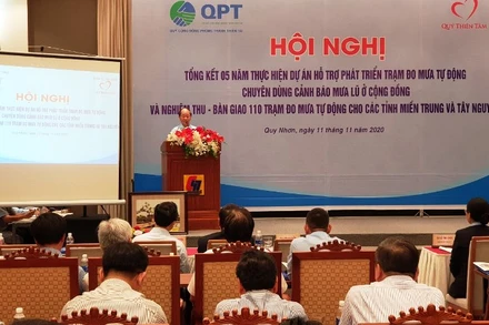 Hội nghị tổng kết 5 năm thực hiện dự án “Hỗ trợ lắp đặt Trạm đo mưa chuyên dùng, cảnh báo sớm mưa lũ ở cộng đồng”.