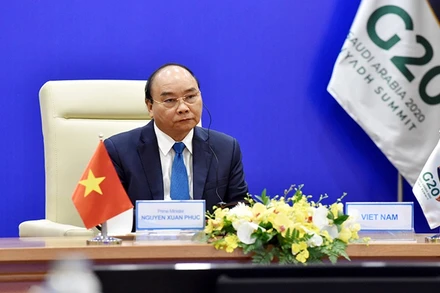 Thủ tướng Nguyễn Xuân Phúc tham dự Hội nghị cấp cao G20. (Ảnh: TRẦN HẢI)