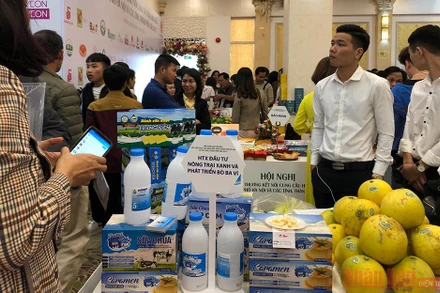 Cá doanh nghiệp giới thiệu sản phẩm tại Hội nghị năm 2019.