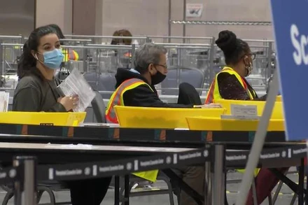 Một số bang chủ chốt vẫn đang trong quá trình kiểm phiếu bầu cử Tổng thống Mỹ năm 2020. (Ảnh: CNN)