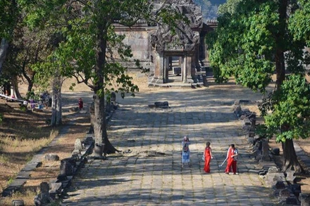 Đền Preah Vihear thuộc tỉnh cùng tên của Campuchia, giáp biên giới với Thái Lan. (Ảnh: Trường Sơn)