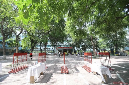 Quang cảnh tại một điểm thi tốt nghiệp THPT năm 2021. Ảnh: HÀ NAM