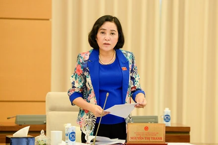 Trưởng Ban Công tác đại biểu, Phó trưởng Tiểu ban Nhân sự của Hội đồng Bầu cử Quốc gia Nguyễn Thị Thanh. Ảnh: DUY LINH