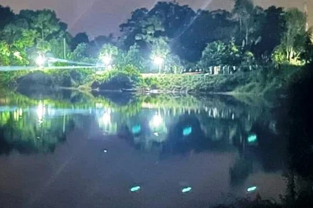 Đập Chắt, nơi hai người không may bị đuối nước.