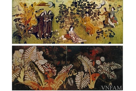 Tác phẩm sơn mài “Bình phong” của Nguyễn Gia Trí, một trong những Bảo vật quốc gia Việt Nam. (Nguồn: Bảo tàng Mỹ thuật Việt Nam)