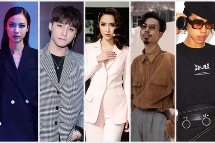 Từ trái qua phải: Suboi-Sơn Tùng-Bích Phương-Đen-Wean.
