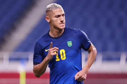 Richarlison tỏa sáng ở Olympic 2020 với 5 bàn thắng. (Ảnh: Getty Images)