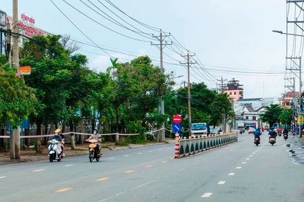 Sa Đéc là thành phố đầu tiên của Đồng Tháp thực hiện giãn cách xã hội theo Chỉ thị 16. (Ảnh: HỮU NGHĨA)