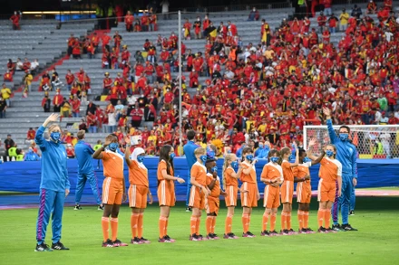 Hình ảnh trước trận đấu kinh điển Bỉ gặp Italia ở tứ kết EURO 2020. (Ảnh: UEFA)