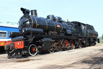 Hình ảnh đầu tàu bằng máy hơi nước sau khi phục dựng (Ảnh: VNR)