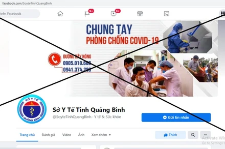 Trang Fanpage “Sở Y tế tỉnh Quảng Bình” giả mạo.
