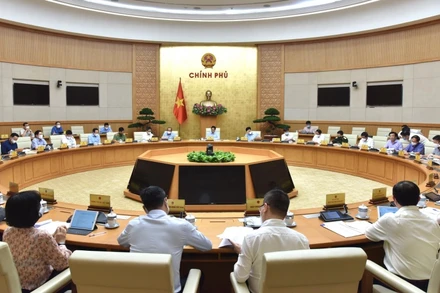 Quang cảnh phiên họp Chính phủ chuyên đề về phòng, chống dịch Covid-19. (Ảnh: Trần Hải)