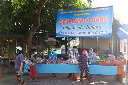 “Gian hàng 0 đồng” giúp người khó khăn do ảnh hưởng dịch