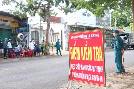 TP PleiKu tăng cường các biện pháp thực hiện giãn cách xã hội từ 8 giờ ngày 26/7.