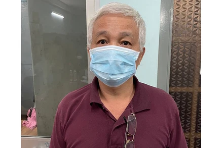 Đối tượng Phan Hữu Điệp Anh tại cơ quan chức năng.