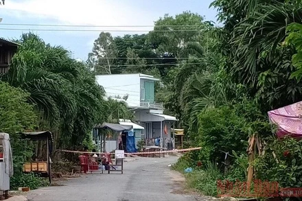 Một phần khu vực xã Khánh Bình giãn cách xã hội trong ngày 4/7.