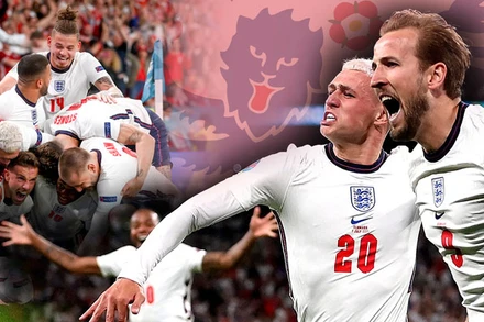 Tuyển Anh đã thay đổi định kiến về một đội tuyển thất bại khi vào đến chung kết Euro 2020. (Ảnh: The Sun)
