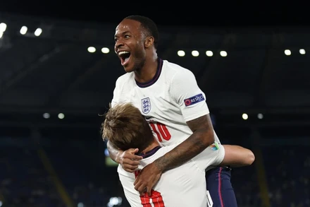 Raheem Sterling đã góp công trong một nửa số bàn thắng của tuyển Anh ở Euro 2020. (Ảnh: EuroSport)