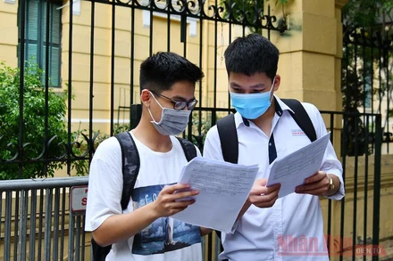 Thí sinh tại Kỳ thi tốt nghiệp THPT 2021. Ảnh: THỦY NGUYÊN