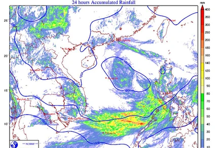 Vùng áp thấp khả năng mạnh lên trong 24 giờ tới