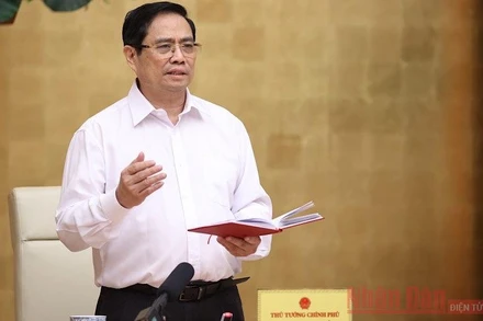 “Lãnh đạo phải chọn việc khó khăn hơn để thuận lợi hơn cho người dân, doanh nghiệp và xã hội”, Thủ tướng Phạm Minh Chính nhấn mạnh. (ẢNH: TRẦN HẢI)
