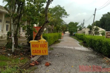 Khu vực cách ly tập trung nơi xảy ra vụ chống người thi hành công vụ.