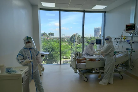 Bệnh viện Hồi sức Covid-19 đang điều trị ccho 1.000 bệnh nhân. (Ảnh: Bộ Y tế)