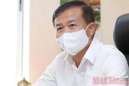 Đồng chí Nguyễn Quang Vinh, Giám đốc Quỹ vaccine phòng Covid-19. (Ảnh: QUỐC TUÂN)