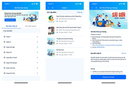 Giao diện Mobile Web của Sài Gòn Bao Dung.