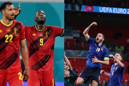 Đại chiến Bỉ - Italia là trận cầu rất được chờ đợi ở tứ kết Euro 2020. (Ảnh Reuters)