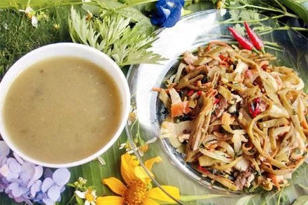 Gùi lá bép đọt mây.