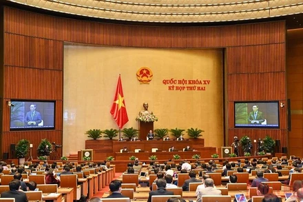 Toàn cảnh phiên chất vấn và trả lời chất vấn của Quốc hội ngày 10/11. (Ảnh: LINH NGUYÊN)