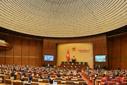 Phiên khai mạc Kỳ họp thứ hai, Quốc hội khóa XV. (Ảnh: Duy Linh - Thủy Nguyên) 