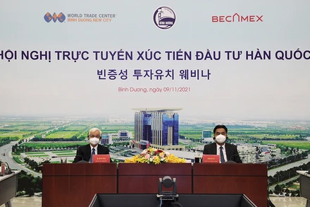 Hội nghị trực tuyến xúc tiến đầu tư Hàn Quốc.