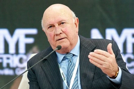 Cựu Tổng thống Nam Phi FW de Klerk. (Nguồn: AFP/TTXVN)